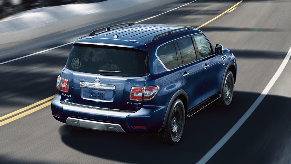 Nissan Armada 2021 en bleu vue de l'arrière